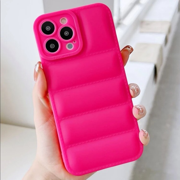 Other - Hot Pink Puffer IPhone Case New iPhone 13 Pro